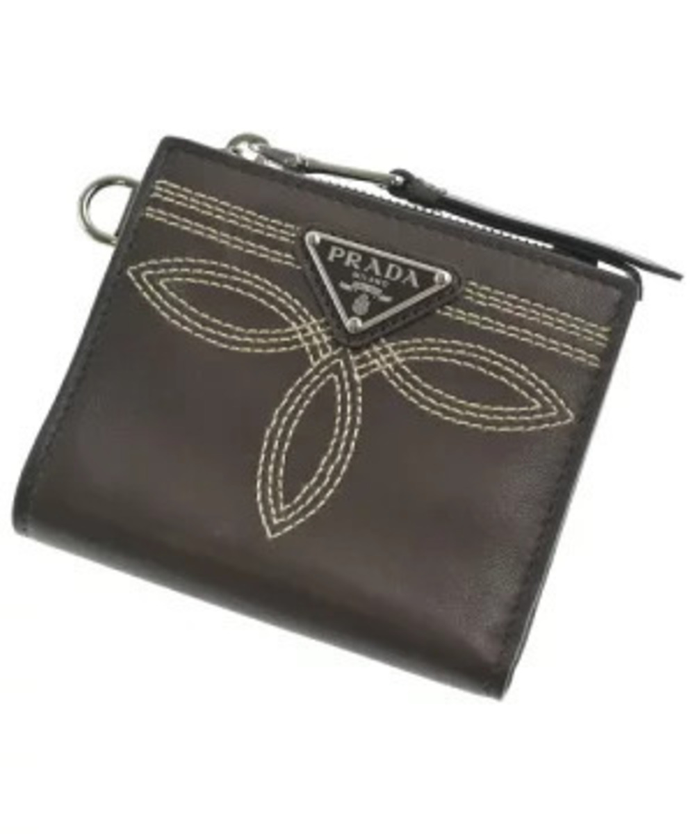 Prada Wallet coin case Wallet Brown